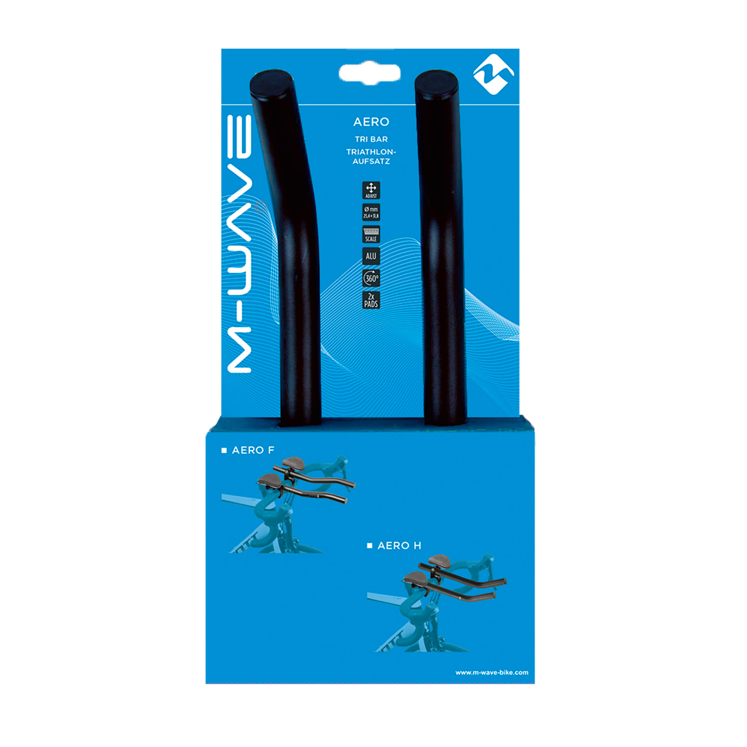 M-Wave | Aero H Tri Bar, 31.8 mm, adapter for 25.4 mm SWATCH