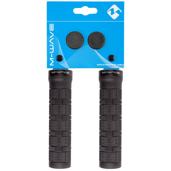 M-Wave | Cloud Slick Fix 6 Bicycle Grips, Black, 125 mm, 30 mm outter SWATCH