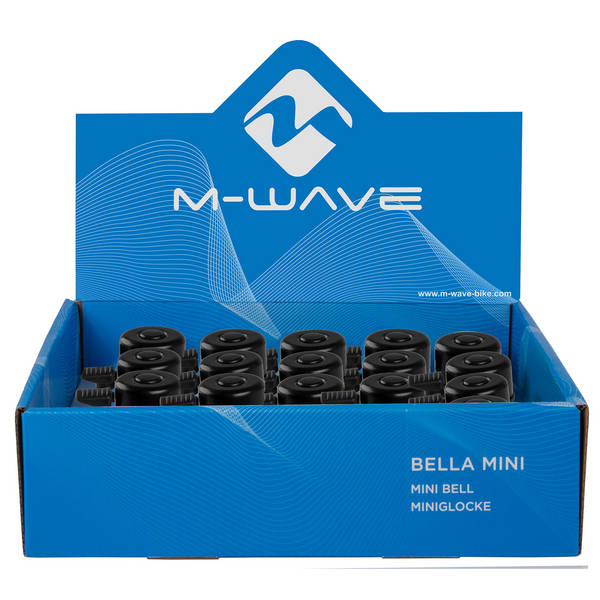 M-Wave | Bella Mini-Black Mini Bicycle Bell, Black SWATCH
