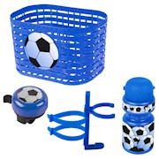 Ventura | Children's Basket Bell Bottlo Combo, Blue Soccer THUMBNAIL