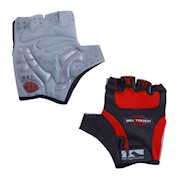 M-Wave | Gel-Tight Half Finger Gloves, Large, Red THUMBNAIL