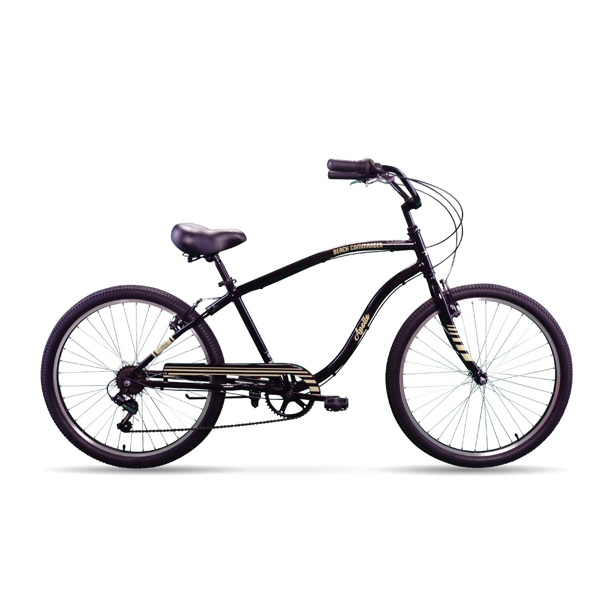 Apollo | Beach Commander A.7 26 inch Cruiser Bicycle, Black SWATCH