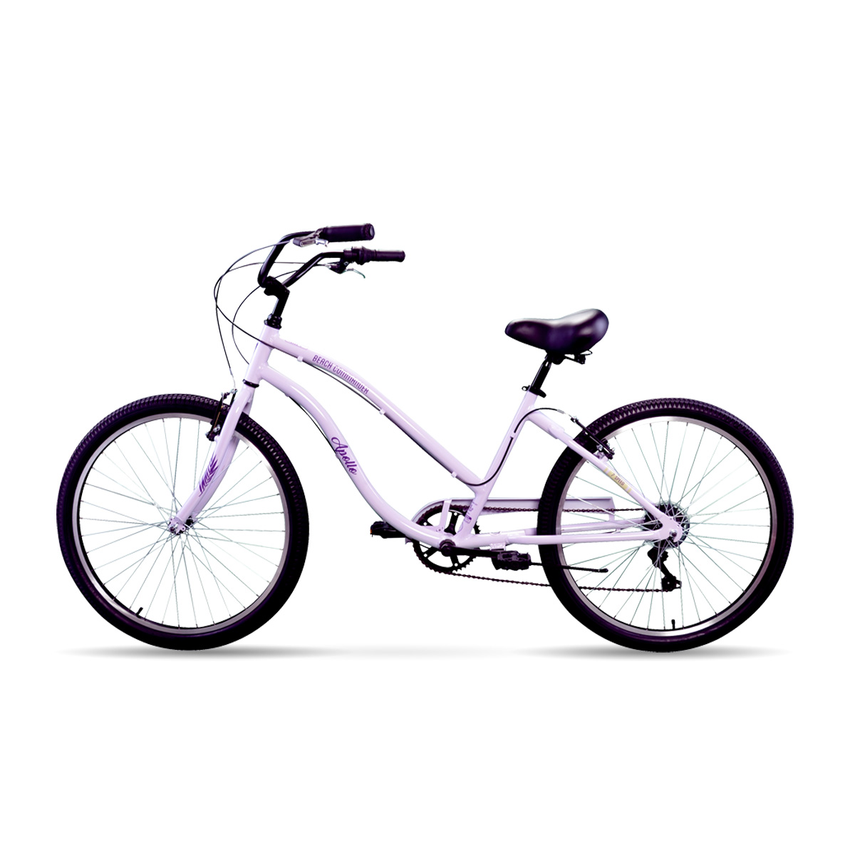 Apollo | Beach Commander A.7 26 inch Cruiser Bicycle, Purple SWATCH