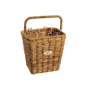 Nantucket Bicycle Basket Co. | Cisco Pannier Basket w/ Hooks, Natural Honey THUMBNAIL