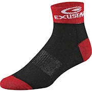 Exustar | CoolMax Sock, S, Black/Red THUMBNAIL