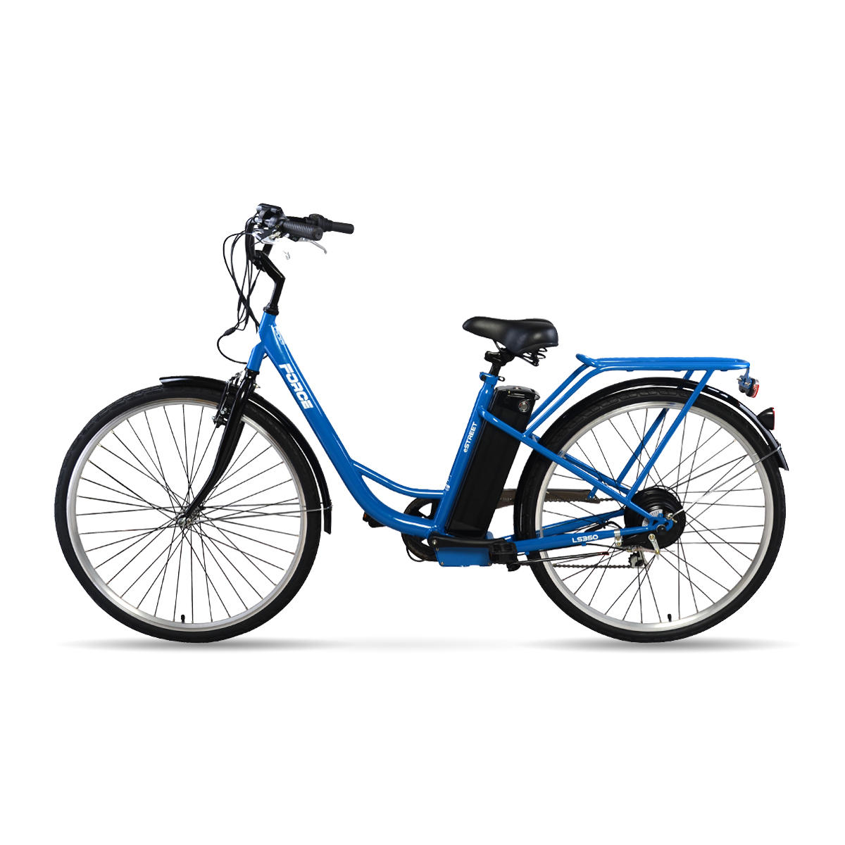 Force | eStreet LS350 Rear Hub Motor 700C Electric City Bicycle, Blue SWATCH