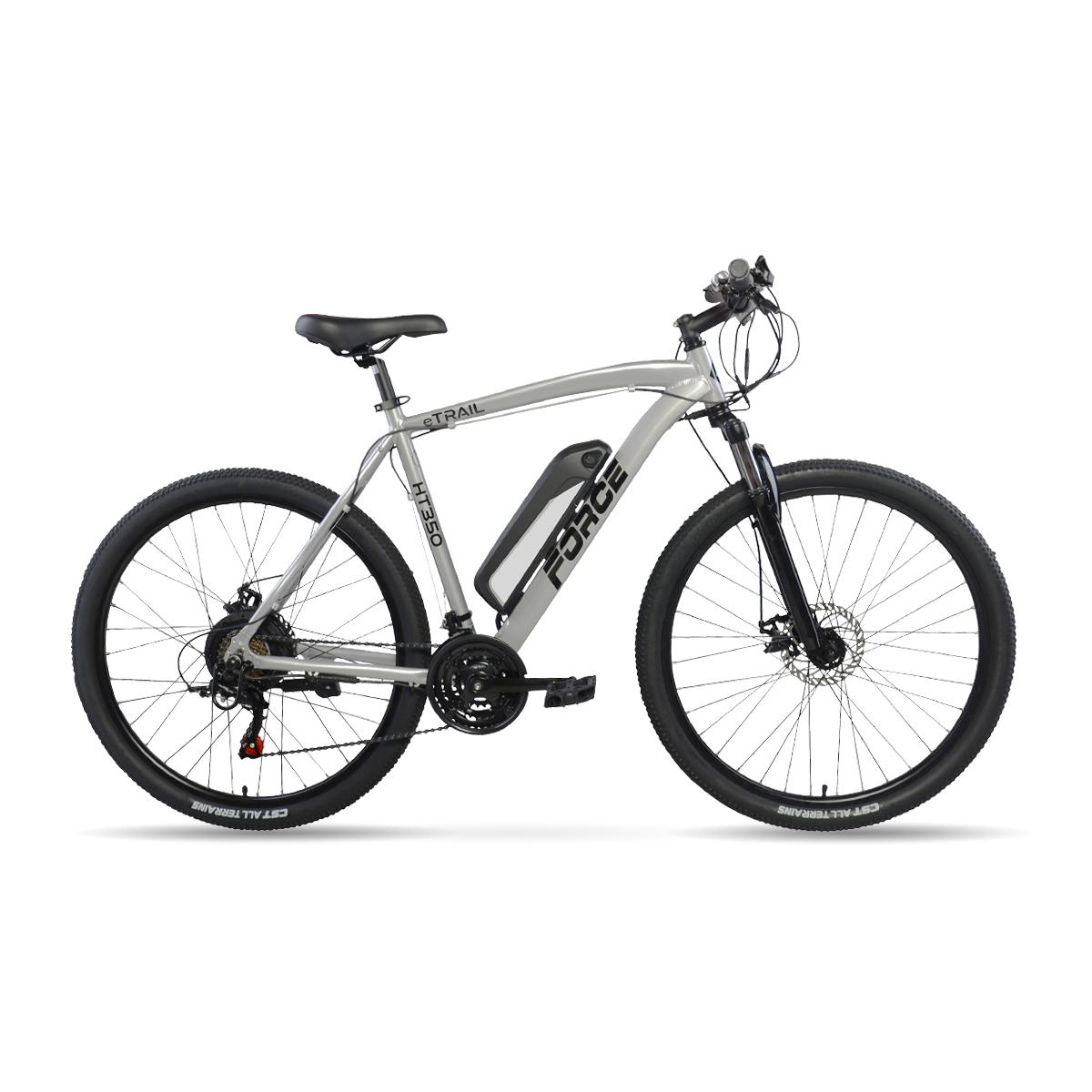Force | eTrail HT350 Rear Hub Motor 27.5" Electric MTB Bicycle S/M, Silver SWATCH