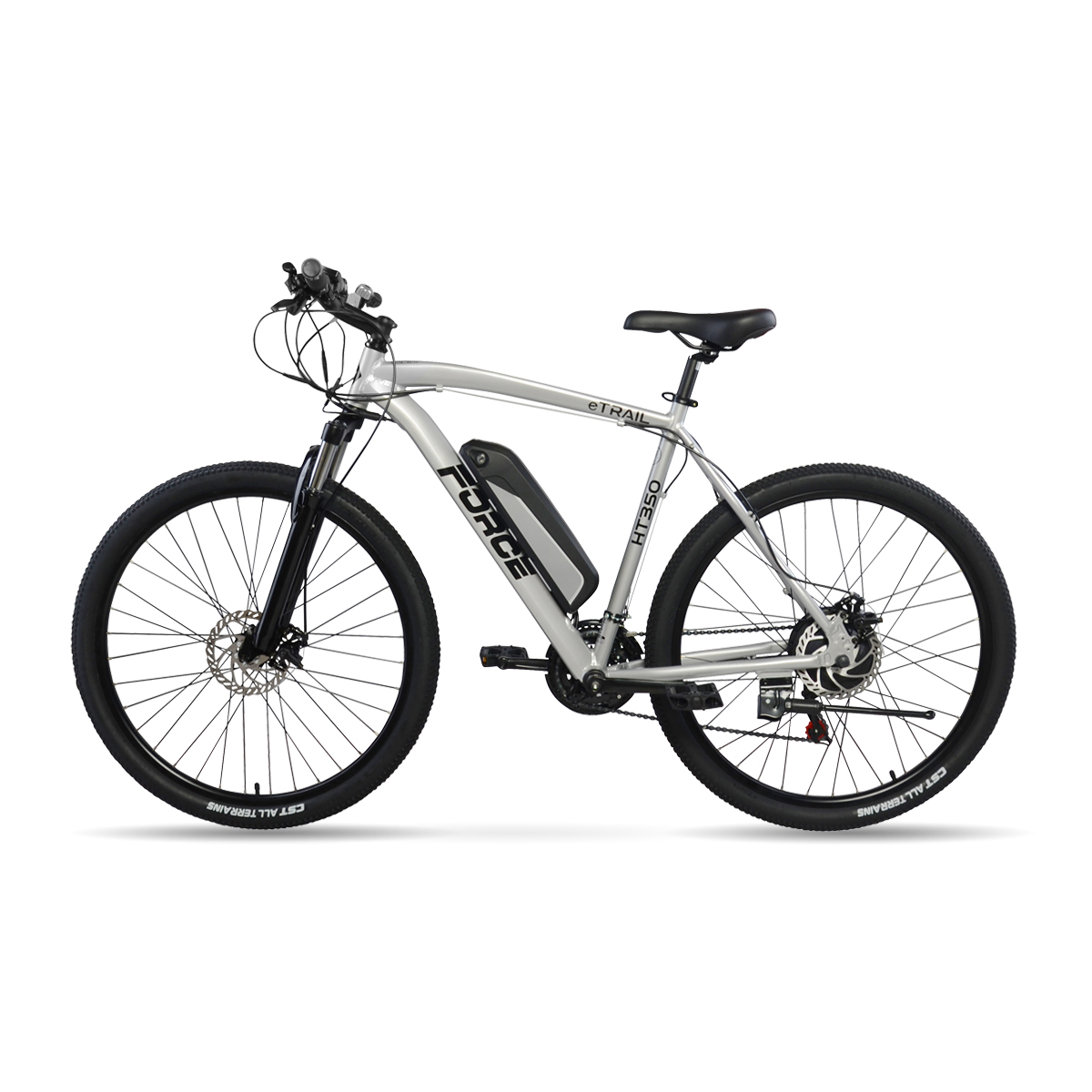 Force | eTrail HT350 Rear Hub Motor 27.5" Electric MTB Bicycle S/M, Silver SWATCH