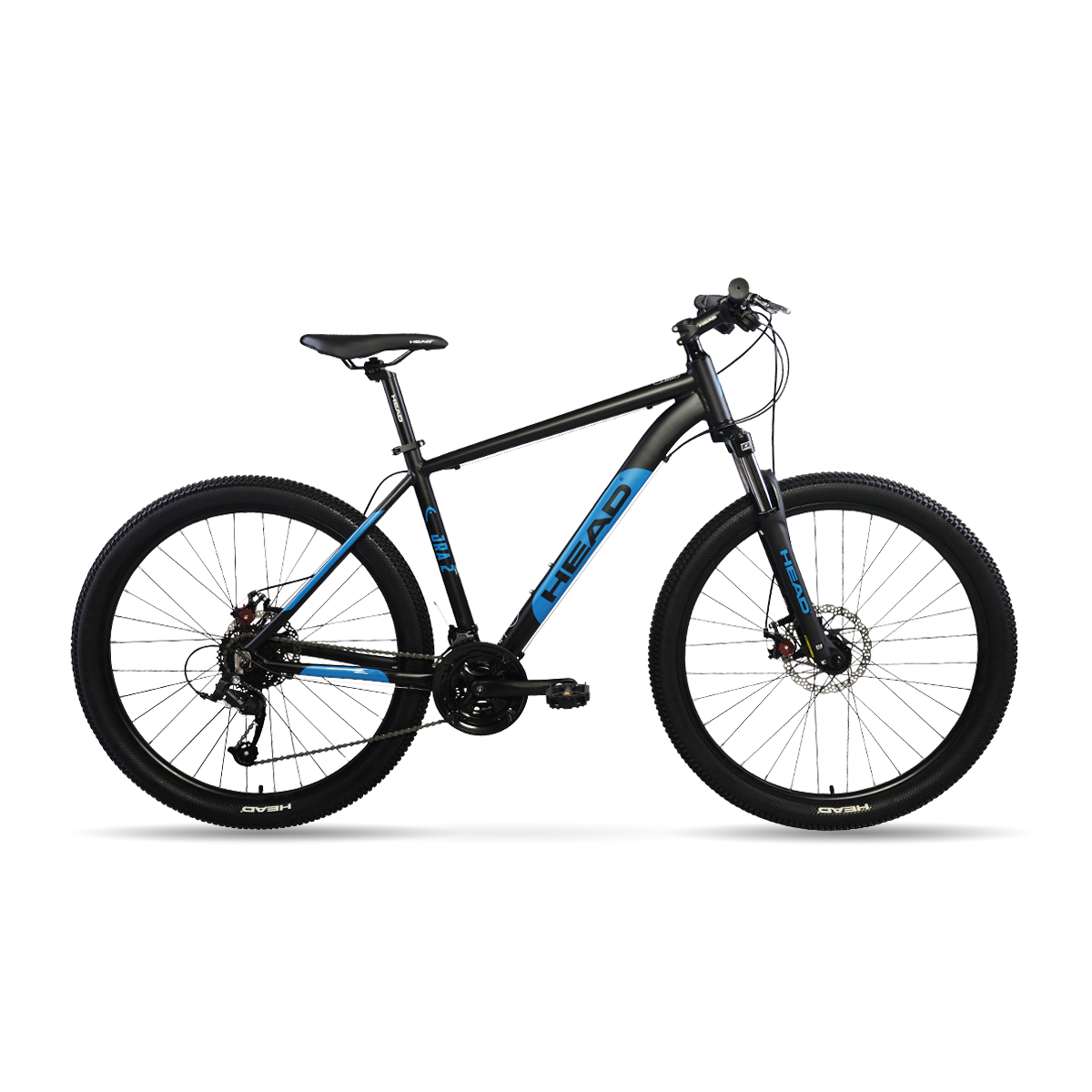 Head | JRA 2 Microshift Alloy Dual Sport Bike, 27.5inch, Black/Blue SWATCH