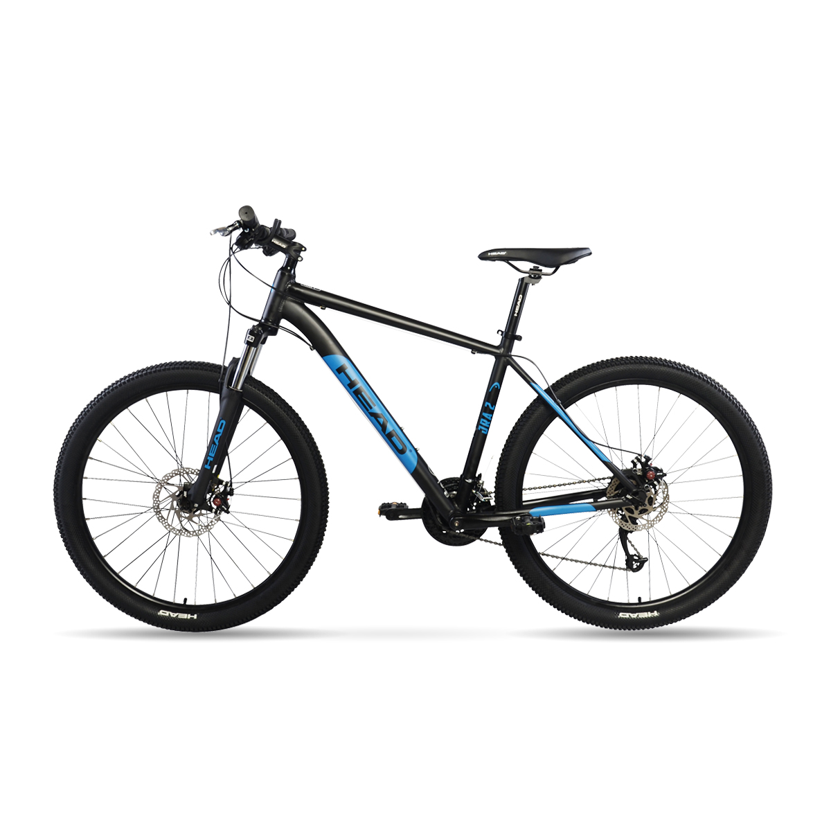 Head | JRA 2 Microshift Alloy Dual Sport Bike, 27.5inch, Black/Blue SWATCH