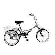 Mantis | Tri-Rad 20 Adult Folding Tricycle, Silver THUMBNAIL