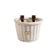 Nantucket Bicycle Basket Co. | Cruiser Child D-Shape Basket, White THUMBNAIL