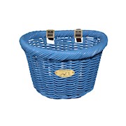 Nantucket Bicycle Basket Co. | Cruiser Adult D-Shape Basket, Bright Blue THUMBNAIL