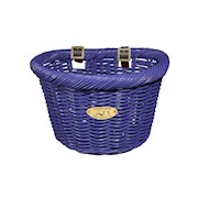 Nantucket Bicycle Basket Co. | Cruiser Adult D-Shape Basket, Purple THUMBNAIL