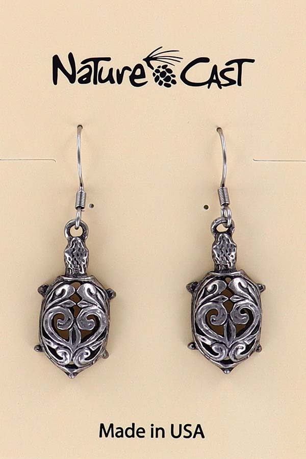 12026 Earring dangle filigree turtle THUMBNAIL