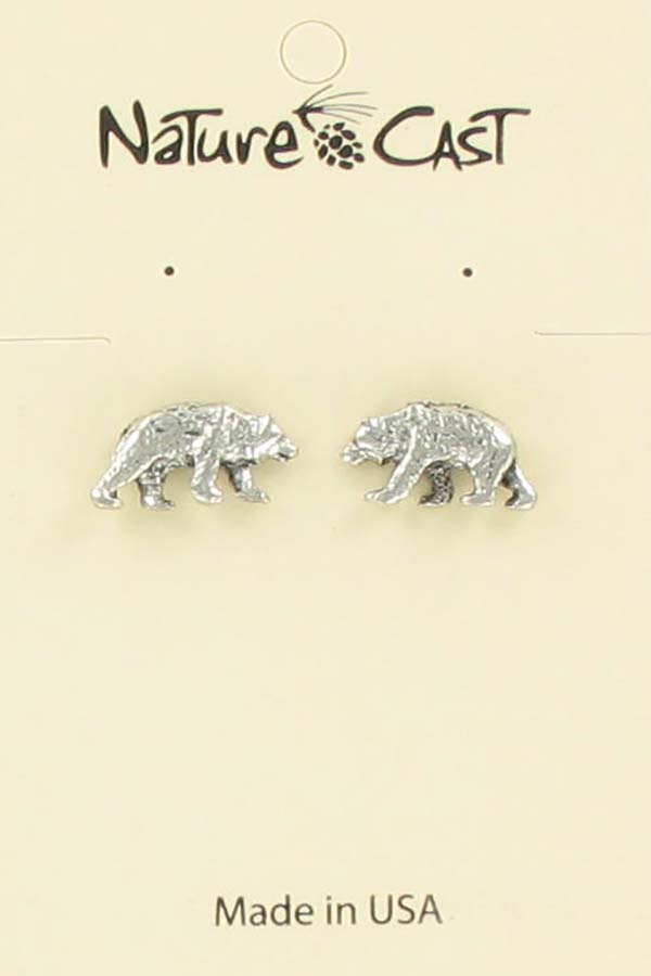 Earring post bear THUMBNAIL