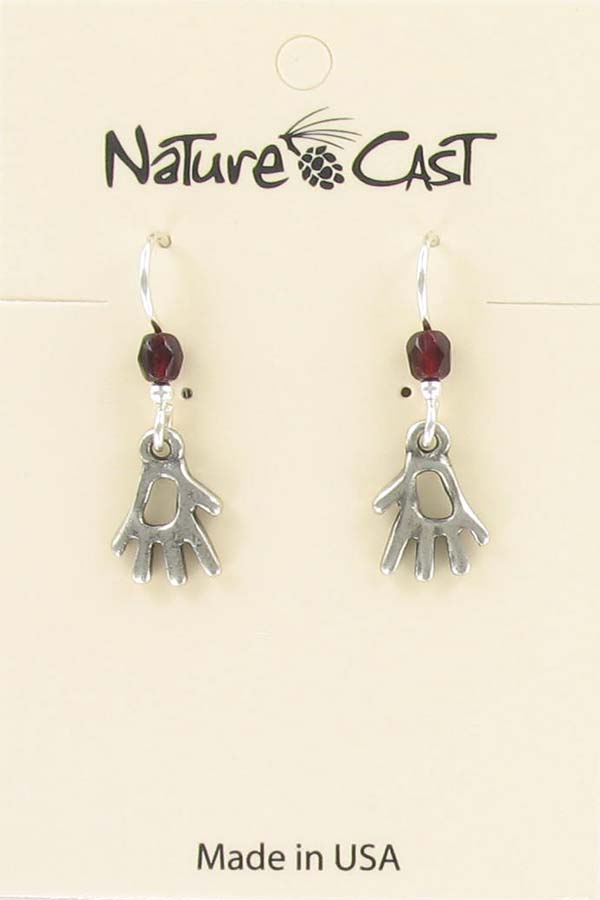 Earring dangle petro hand w/ heart cutout LARGE