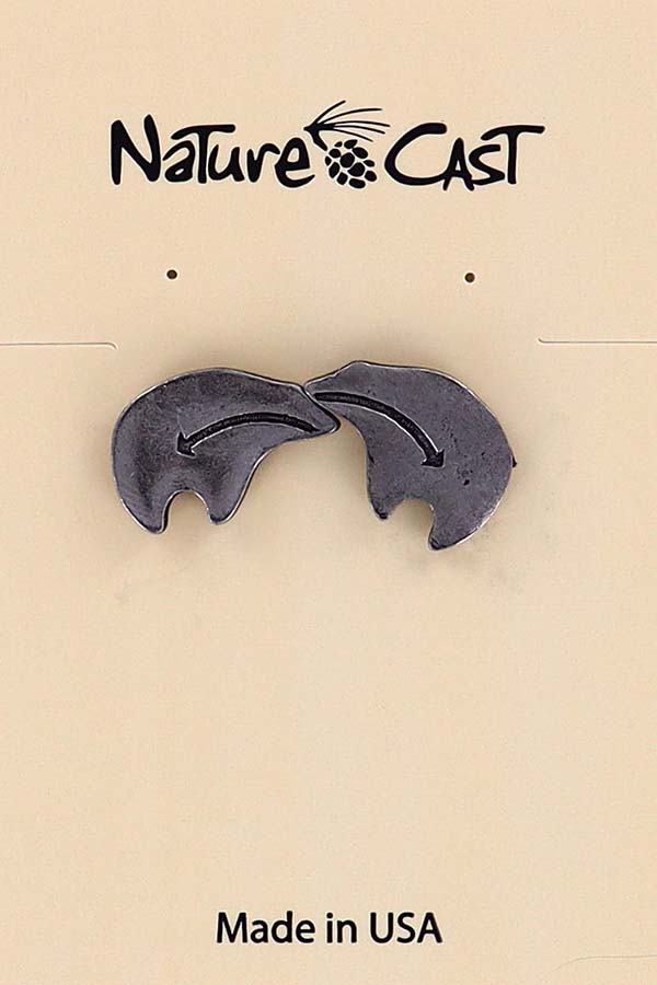 12043 Earring post heartline zuni bear THUMBNAIL