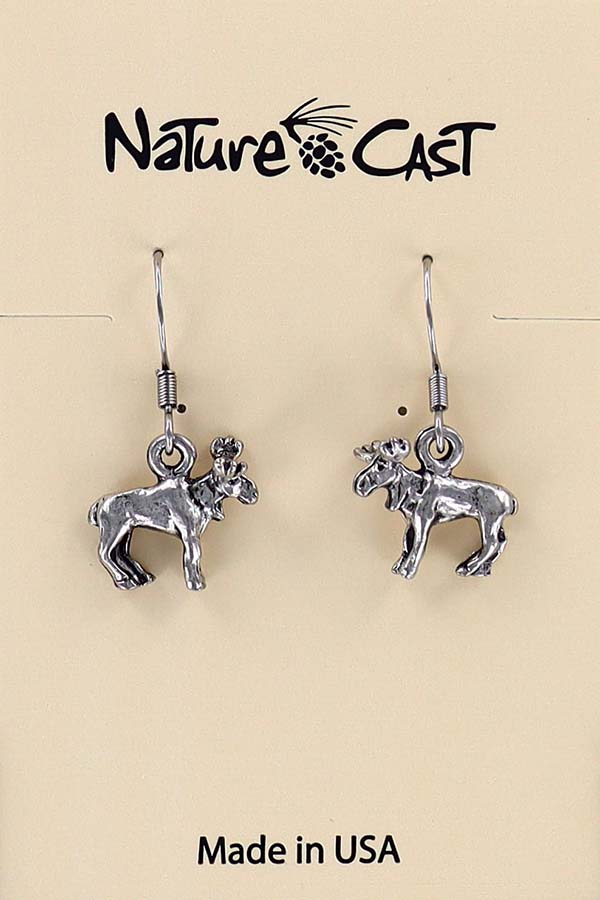 12046 Earring dangle small moose THUMBNAIL