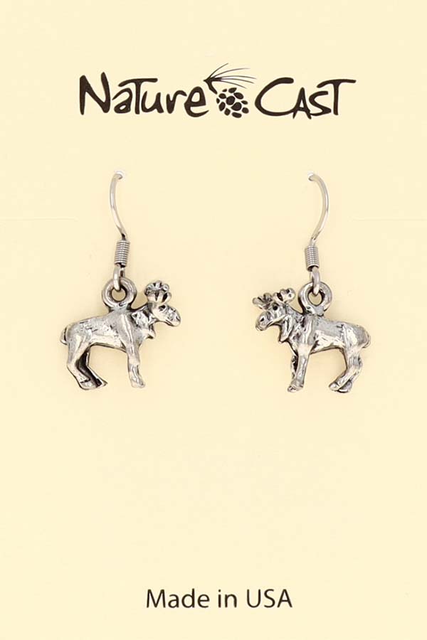 12046 Earring dangle small moose THUMBNAIL