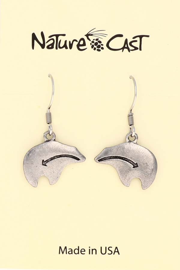 12069 Earring dangle heartline bear THUMBNAIL