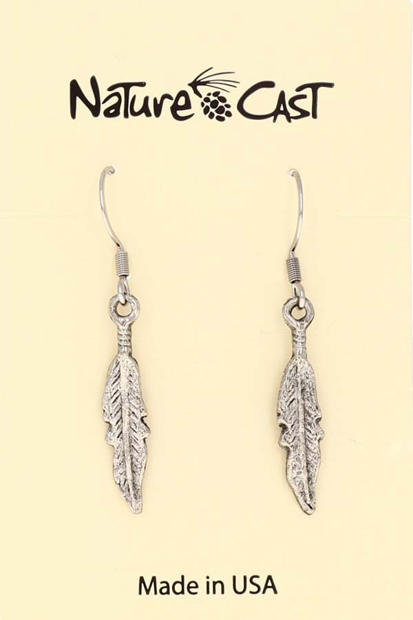 12097 Earring dangle curved feather THUMBNAIL