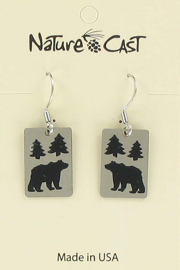 Earring dangle bear in the trees LARGE