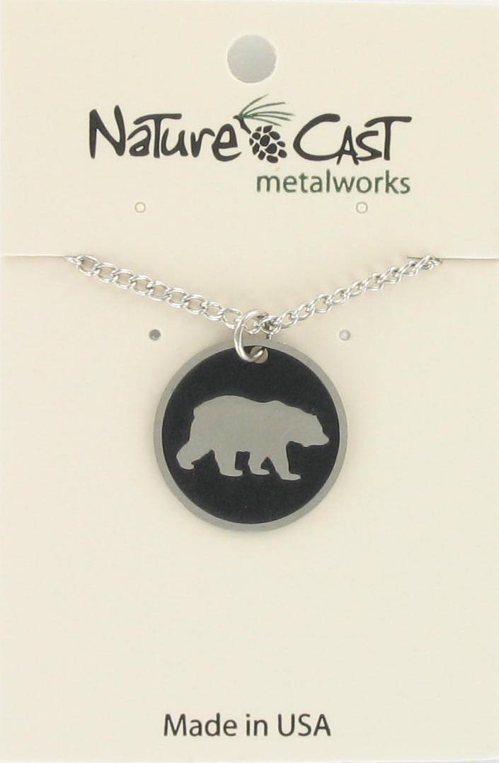 Pendant 20mm round bear disc w/18" chain MAIN