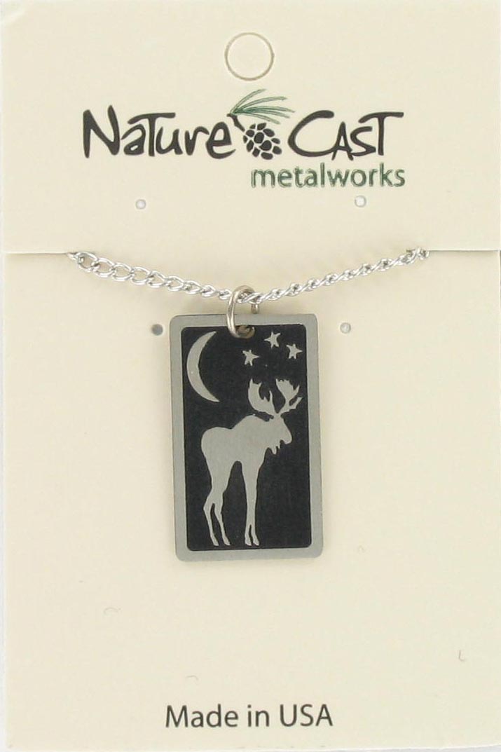 12119 Pendant moon moose pendant w/18" chain THUMBNAIL