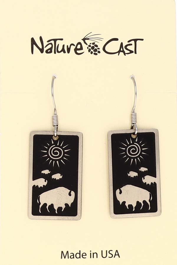 12120 Earring dangle rect buffalo crossing THUMBNAIL