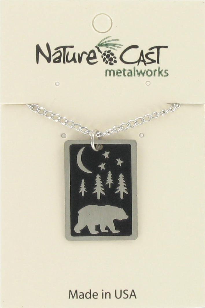 Pendant grizzly moon w/18" chain THUMBNAIL