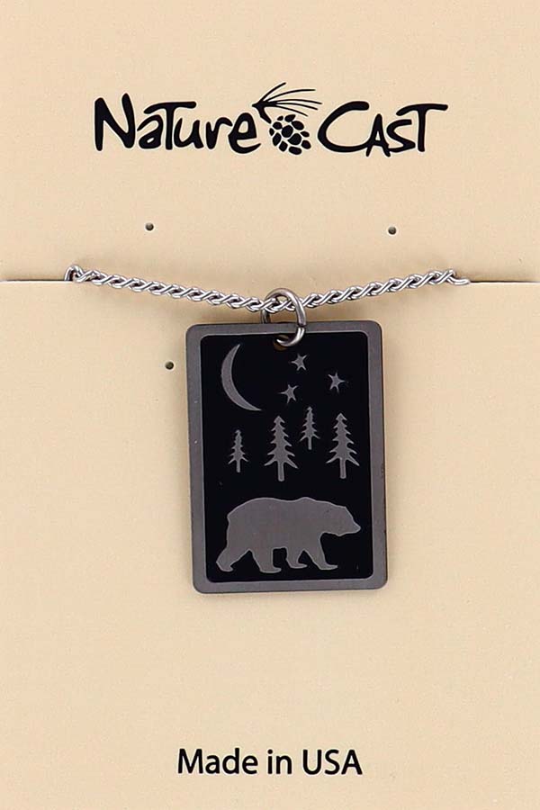 12125 Pendant grizzly moon w/18" chain THUMBNAIL