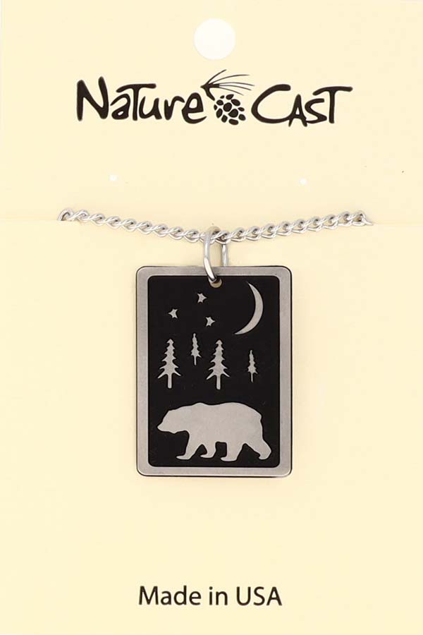 12125 Pendant grizzly moon w/18" chain THUMBNAIL