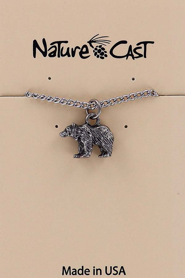 12232 Pendant grizzly bear w 18' chain LARGE