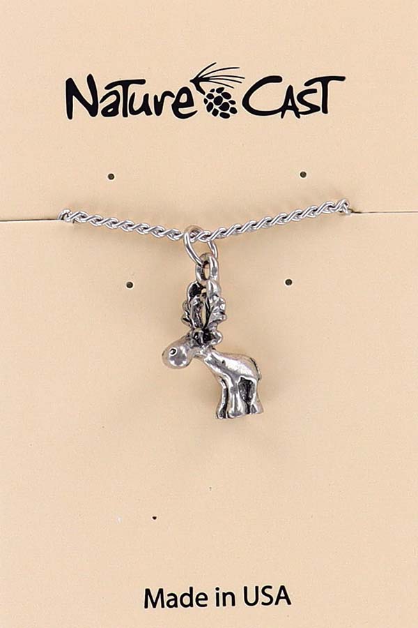 12245 Pendant whimsical moose w/18" chain LARGE