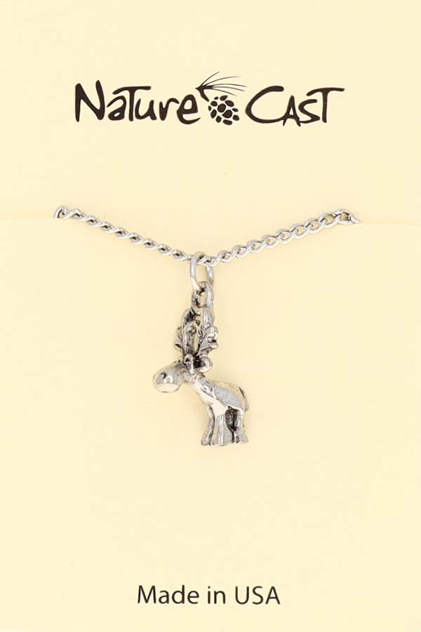 12245 Pendant whimsical moose w/18" chain LARGE
