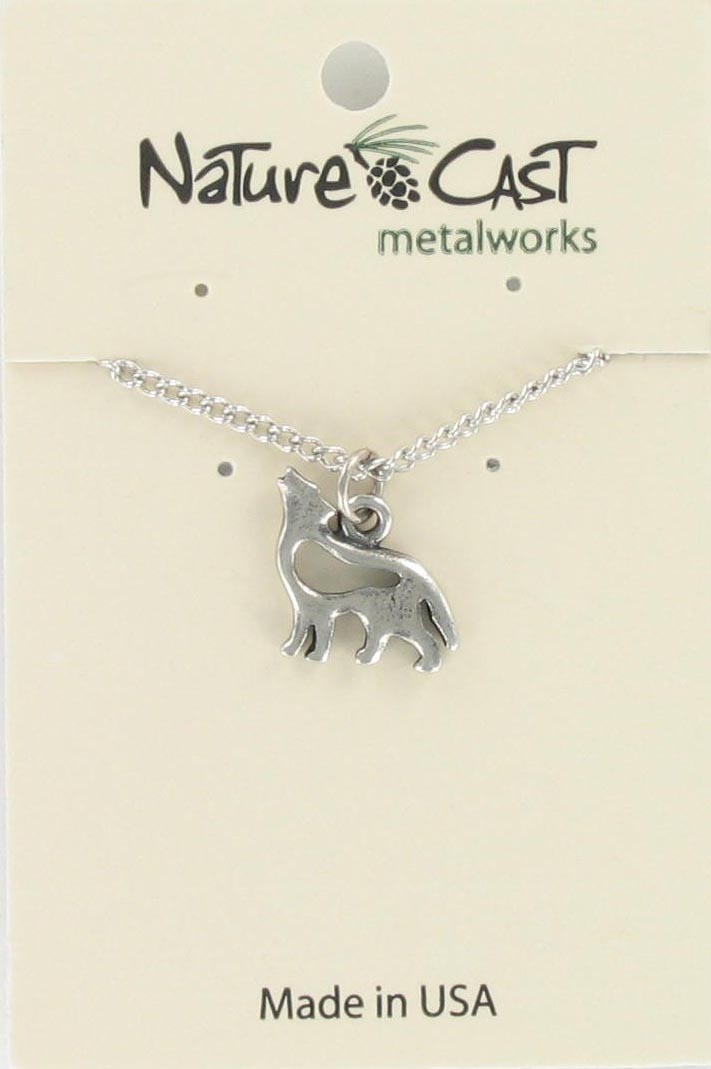 Pendant nature cast wolf w/18" chain THUMBNAIL
