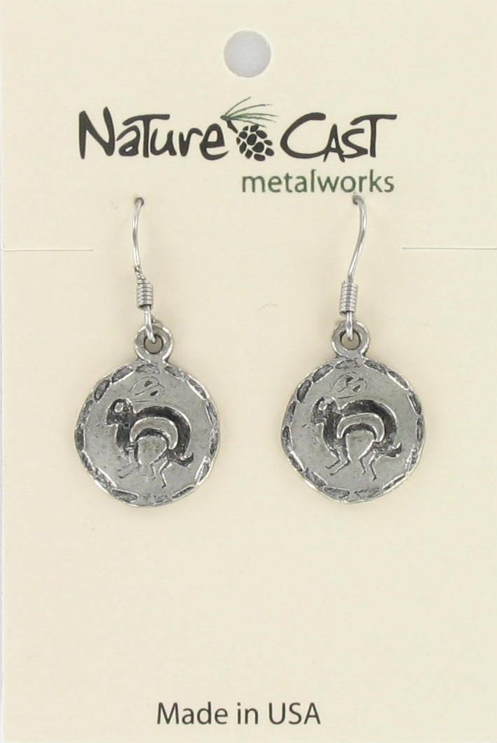 Earring dangle Native American disc (bunny) THUMBNAIL