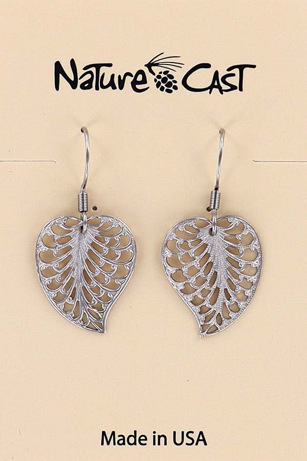 12367 Earring dangle filigree leaf THUMBNAIL