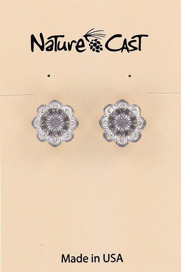 12374 Earring post filigree flower THUMBNAIL