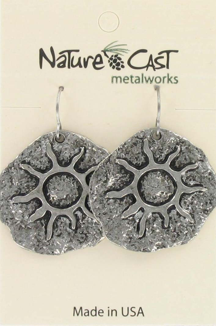Earring dangle large sun THUMBNAIL