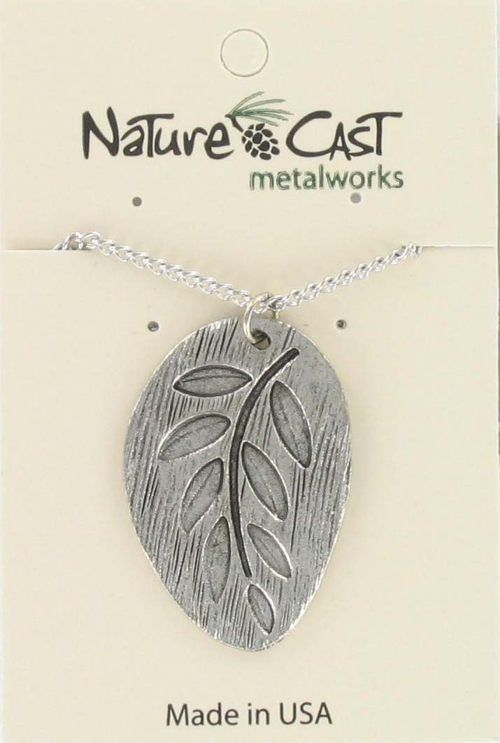 Pendant embossed leaf w/18" chain THUMBNAIL