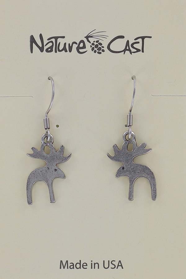 12399 Earring dangle contemporary moose THUMBNAIL