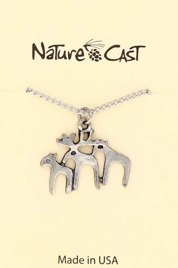 12400 Pendant contemporary moose trio w/18" chain LARGE