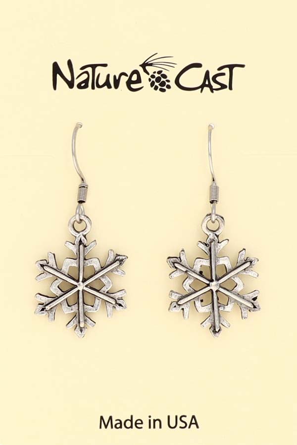 12433 Earring dangle snowflake LARGE