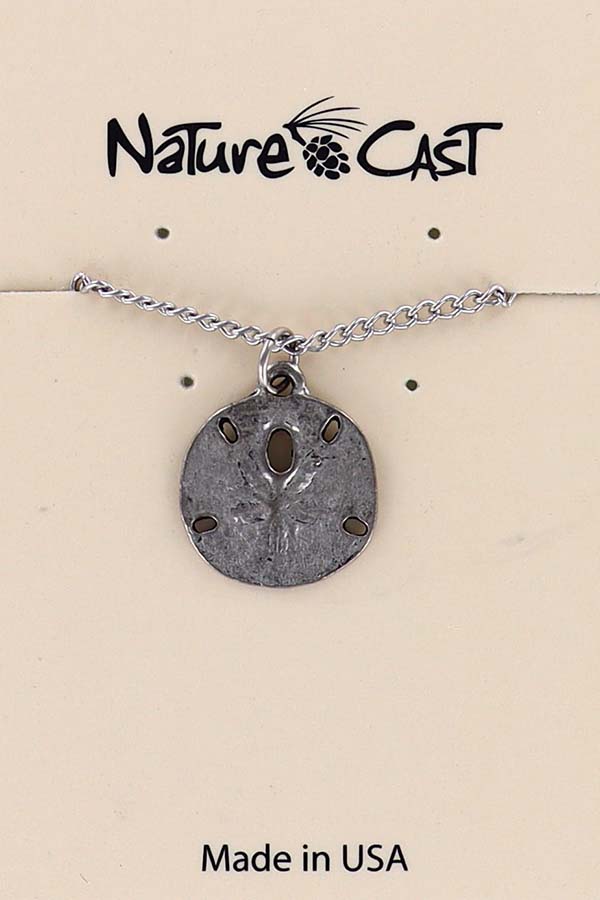 12435 Pendant sand dollar w/18" chain LARGE