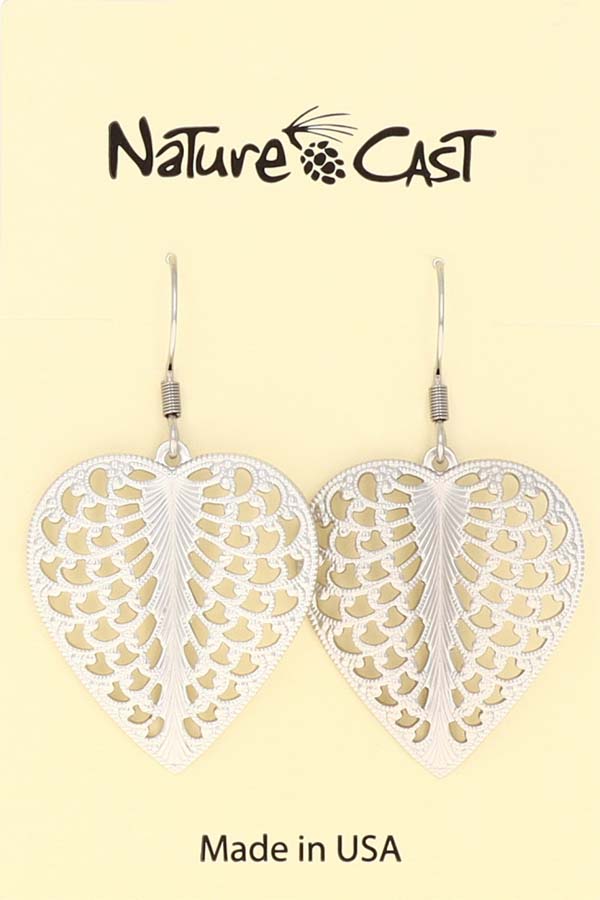 12441 Earring dangle filigree heart THUMBNAIL
