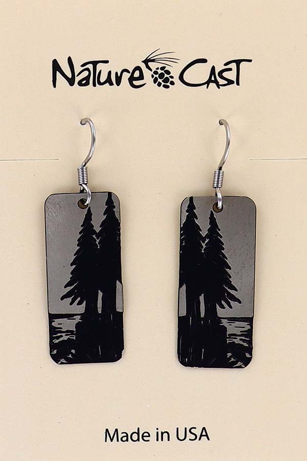 12451 Earring dangle redwood disc LARGE