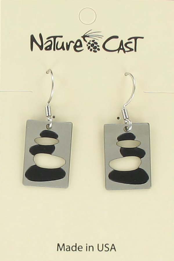 Earring dangle cairn disc THUMBNAIL