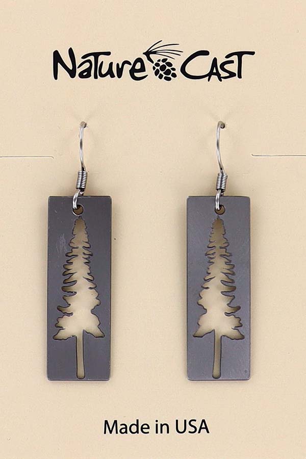 12457 Earring dangle cutout tree on disc THUMBNAIL
